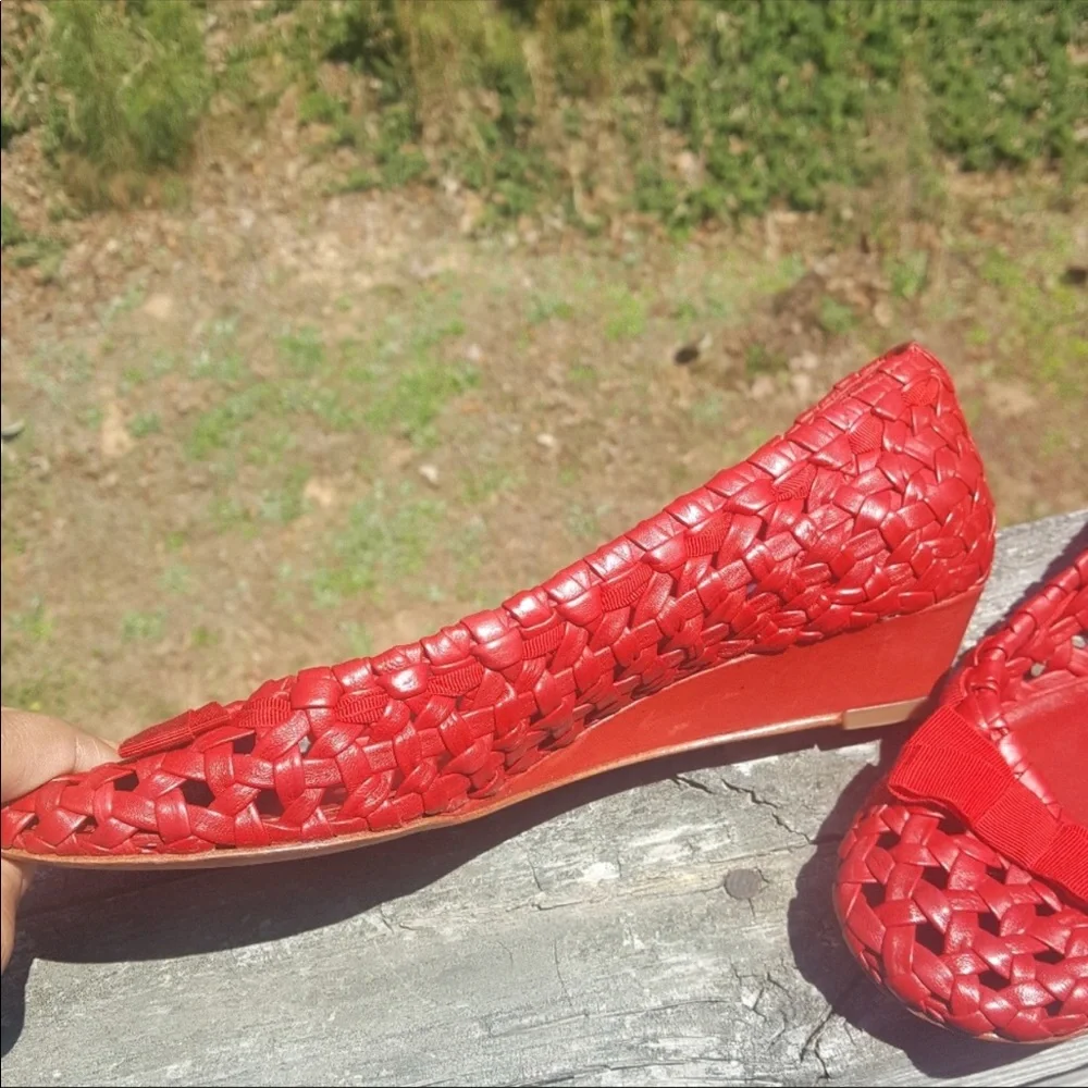 Red Cole Haan little wedges